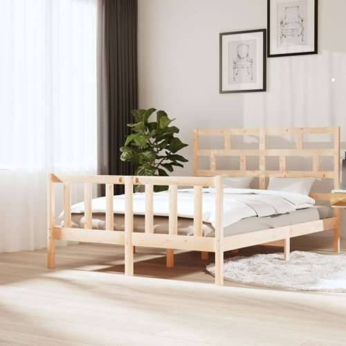 Okvir za krevet od masivne borovine 160 x 200 cm - Prirodna 160 x 200 cm Cijena