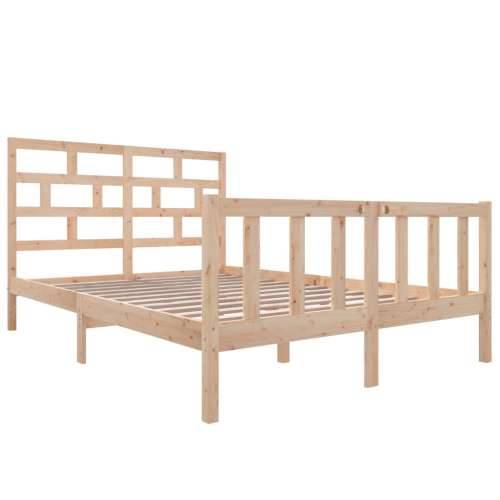 Okvir za krevet od masivne borovine 160 x 200 cm - Prirodna 160 x 200 cm Cijena