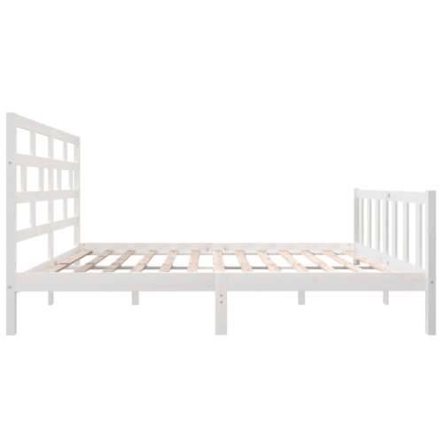 Okvir za krevet od masivne borovine bijeli 160 x 200 cm - Bijela 160 x 200 cm Cijena