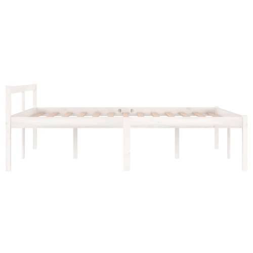 Okvir za krevet od masivne borovine bijeli 140 x 190 cm Cijena