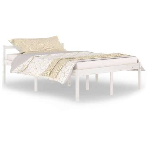 Okvir za krevet od masivne borovine bijeli 140 x 200 cm Cijena