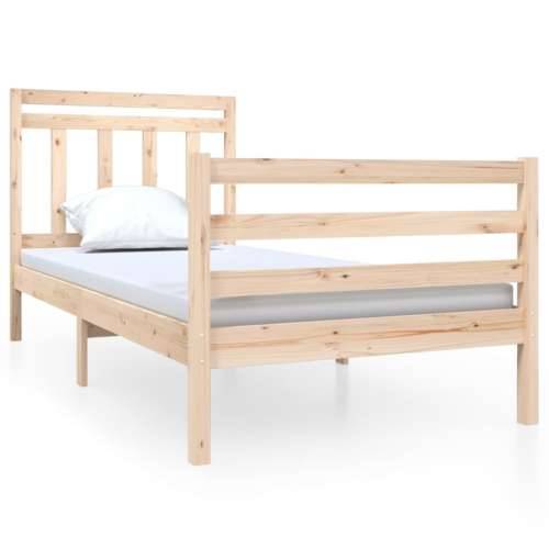 Okvir za krevet 90 x 190 cm jednokrevetni od masivnog drva Cijena