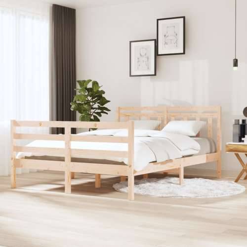 Okvir za krevet od masivnog drva 135 x 190 cm bračni