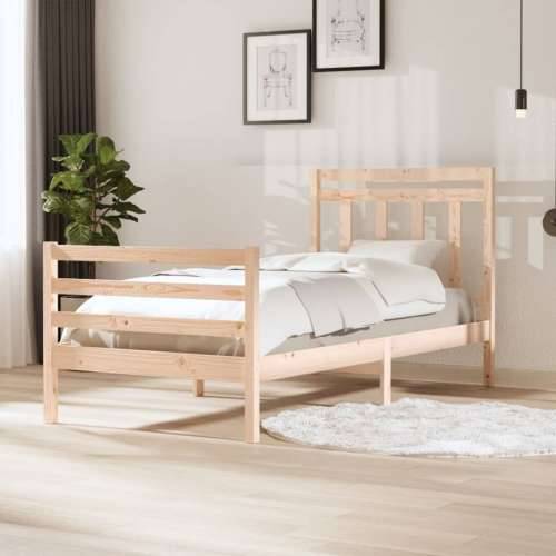 Okvir za krevet od masivnog drva 100 x 200 cm - Prirodna 100 x 200 cm Cijena