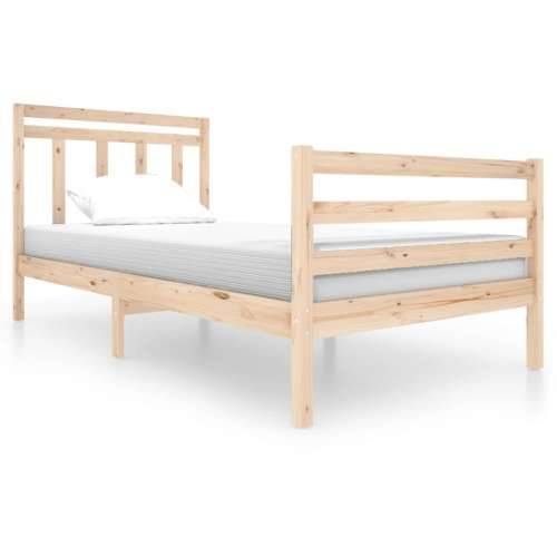 Okvir za krevet od masivnog drva 100 x 200 cm - Prirodna 100 x 200 cm Cijena