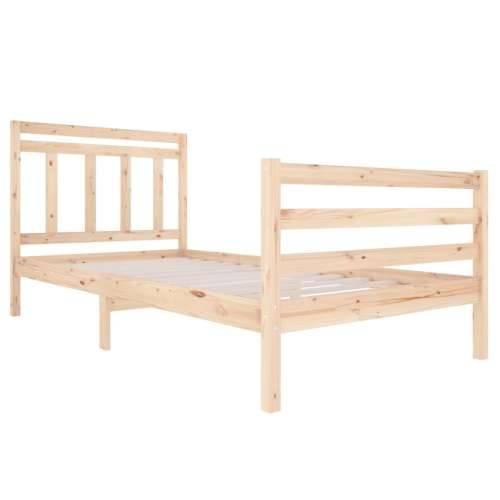 Okvir za krevet od masivnog drva 100 x 200 cm - Prirodna 100 x 200 cm Cijena