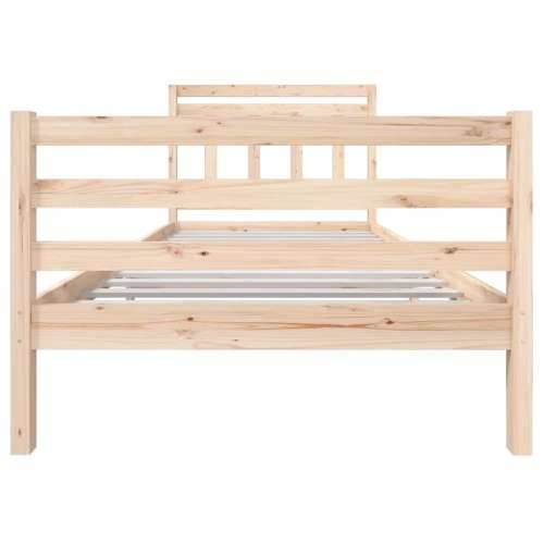 Okvir za krevet od masivnog drva 100 x 200 cm - Prirodna 100 x 200 cm Cijena