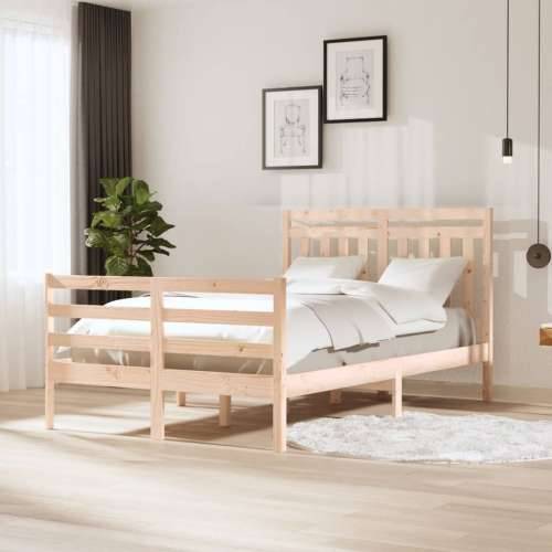 Okvir za krevet od masivnog drva 120 x 200 cm - Prirodna 120 x 200 cm Cijena