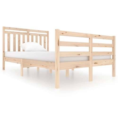 Okvir za krevet od masivnog drva 120 x 200 cm - Prirodna 120 x 200 cm Cijena