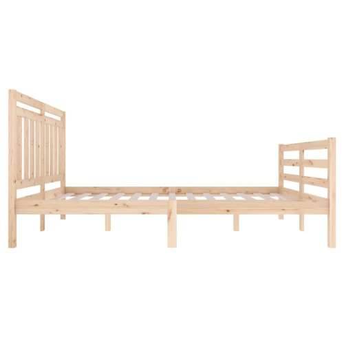 Okvir za krevet od masivnog drva 120 x 200 cm - Prirodna 120 x 200 cm Cijena