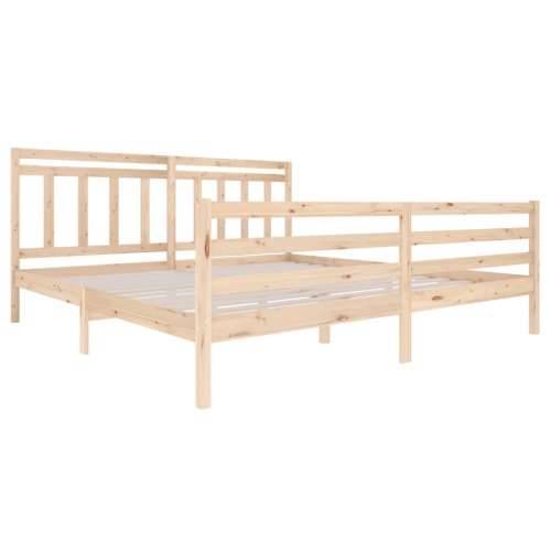 Okvir za krevet od masivnog drva 200 x 200 cm - Prirodna 200 x 200 cm Cijena