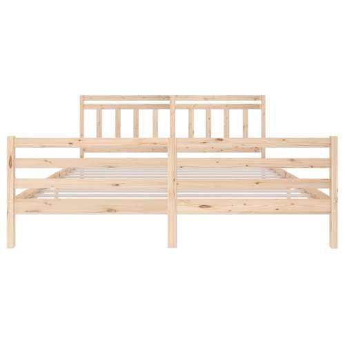 Okvir za krevet od masivnog drva 200 x 200 cm - Prirodna 200 x 200 cm Cijena