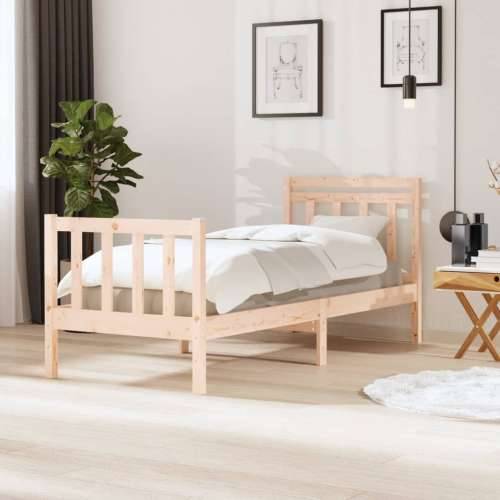 Okvir za krevet od masivnog drva 75 x 190 cm mali - Prirodna 75 x 190 cm Cijena