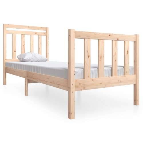 Okvir za krevet od masivnog drva 75 x 190 cm mali - Prirodna 75 x 190 cm Cijena