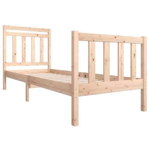 Okvir za krevet od masivnog drva 75 x 190 cm mali - Prirodna 75 x 190 cm Cijena