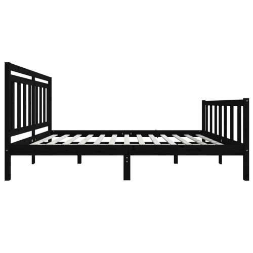 Okvir za krevet od masivnog drva crni 140 x 190 cm - Crna 140 x 190 cm Cijena