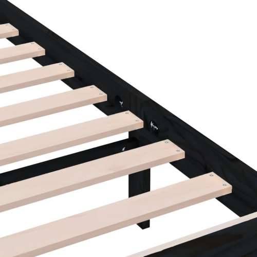 Okvir za krevet od masivnog drva crni 140 x 190 cm - Crna 140 x 190 cm Cijena