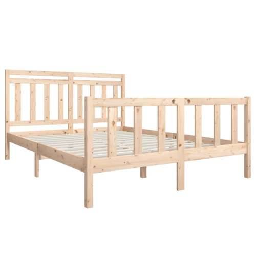 Okvir za krevet od masivnog drva 150x200 cm veliki bračni - Prirodna 150 x 200 cm Cijena