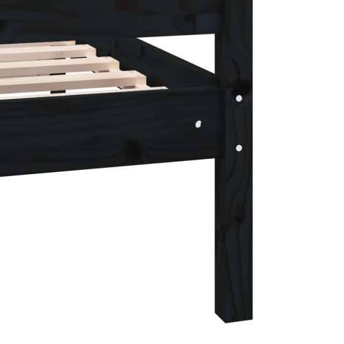 Okvir za krevet od masivnog drva crni 160 x 200 cm Cijena
