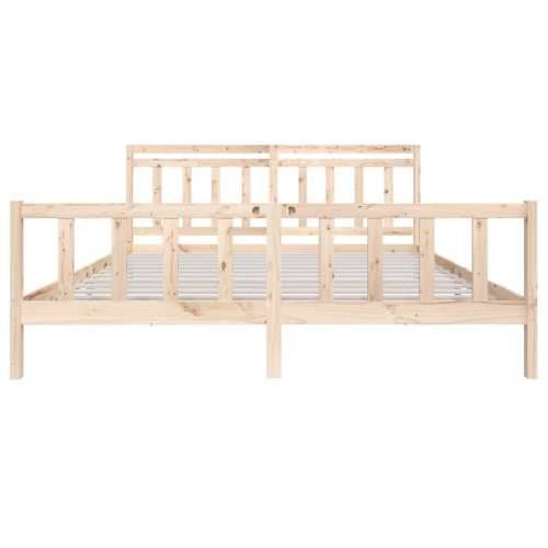 Okvir za krevet od masivnog drva 200 x 200 cm Prirodna 200 x 200 cm Cijena