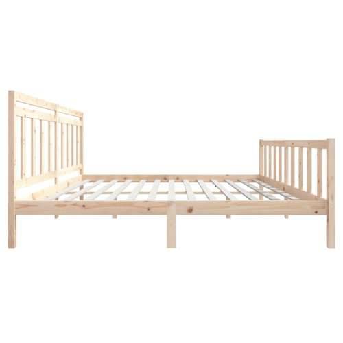Okvir za krevet od masivnog drva 200 x 200 cm Prirodna 200 x 200 cm Cijena
