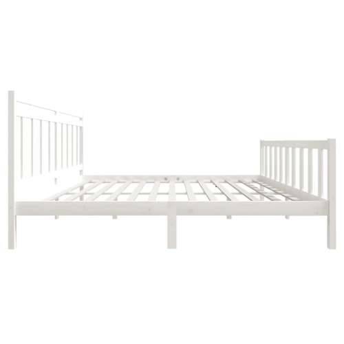Okvir za krevet od masivnog drva bijeli 200 x 200 cm - Bijela 200 x 200 cm Cijena