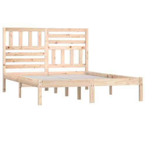 Okvir za krevet od masivne borovine 140 x 190 cm - Prirodna 140 x 190 cm Cijena