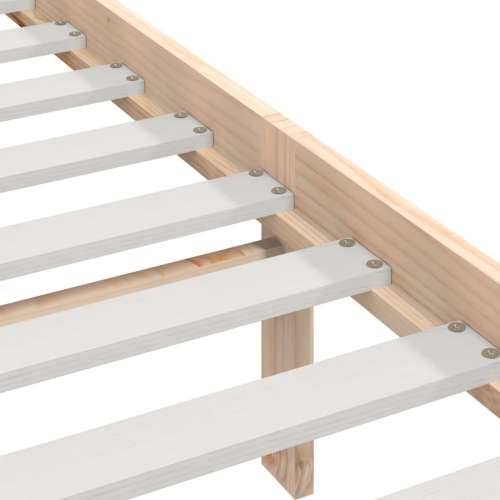 Okvir za krevet od masivne borovine 140 x 190 cm - Prirodna 140 x 190 cm Cijena