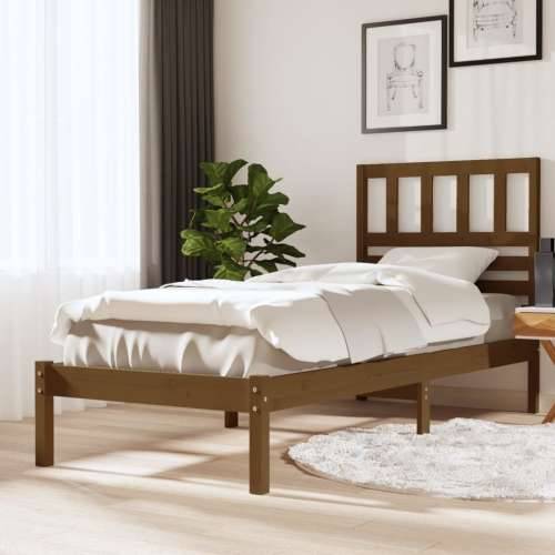 Okvir za krevet od masivne borovine boja meda 100 x 200 cm - boja meda 100 x 200 cm Cijena