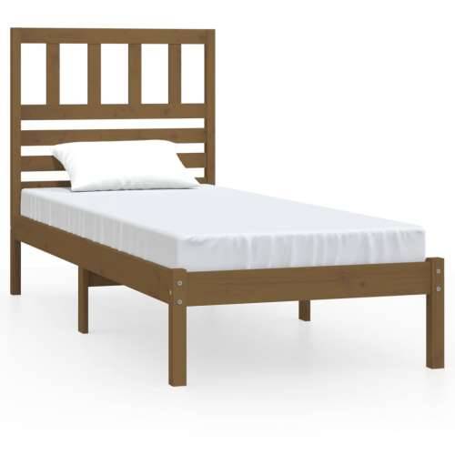 Okvir za krevet od masivne borovine boja meda 100 x 200 cm - boja meda 100 x 200 cm Cijena