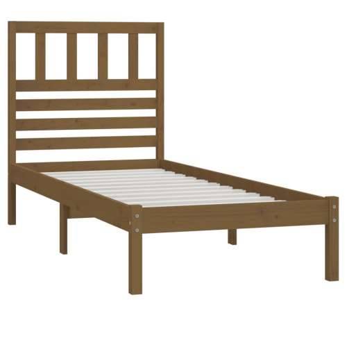 Okvir za krevet od masivne borovine boja meda 100 x 200 cm - boja meda 100 x 200 cm Cijena
