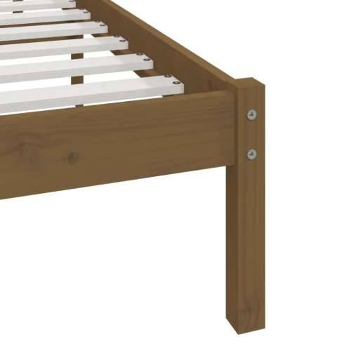 Okvir za krevet od masivne borovine boja meda 100 x 200 cm - boja meda 100 x 200 cm Cijena