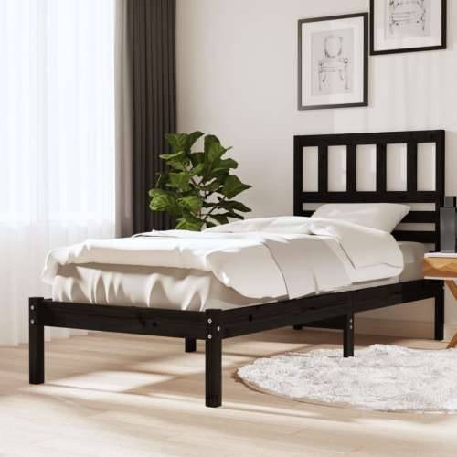 Okvir za krevet od masivne borovine crni 100 x 200 cm - Crna 100 x 200 cm Cijena