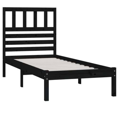 Okvir za krevet od masivne borovine crni 100 x 200 cm - Crna 100 x 200 cm Cijena