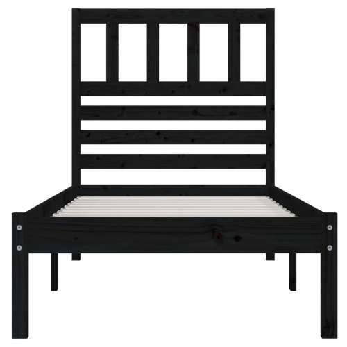 Okvir za krevet od masivne borovine crni 100 x 200 cm - Crna 100 x 200 cm Cijena