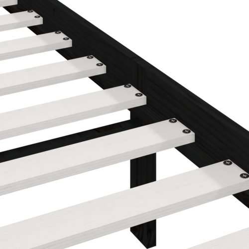 Okvir za krevet od masivne borovine crni 100 x 200 cm - Crna 100 x 200 cm Cijena