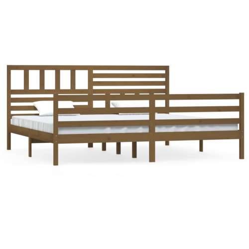 Okvir za krevet od masivnog drva boja meda 200 x 200 cm - boja meda 200 x 200 cm Cijena
