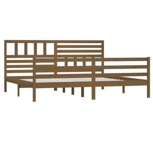 Okvir za krevet od masivnog drva boja meda 200 x 200 cm - boja meda 200 x 200 cm Cijena