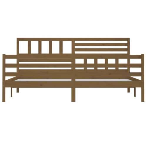 Okvir za krevet od masivnog drva boja meda 200 x 200 cm - boja meda 200 x 200 cm Cijena