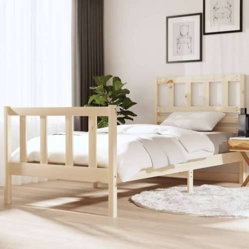 Okvir za krevet 90 x 190 cm jednokrevetni od masivnog drva