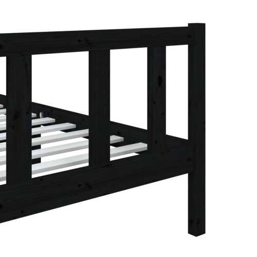 Okvir za krevet crni 90 x 190 cm jednokrevetni masivno drvo Cijena