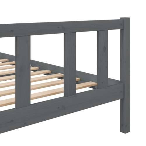 Okvir za krevet sivi 135 x 90 cm bračni od masivnog drva Cijena