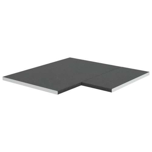 Kuhinjska kutna radna ploča crna granitne teksture od iverice Cijena