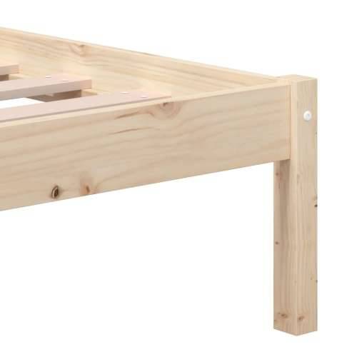 Okvir za krevet od masivnog drva 135 x 190 cm bračni - Prirodna 135 x 190 cm Cijena