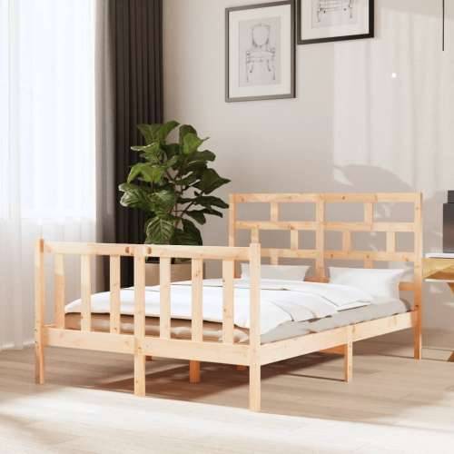 Okvir za krevet od masivne borovine 140 x 190 cm - Prirodna 140 x 190 cm Cijena