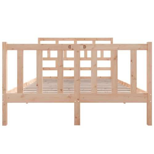 Okvir za krevet od masivne borovine 140 x 190 cm - Prirodna 140 x 190 cm Cijena