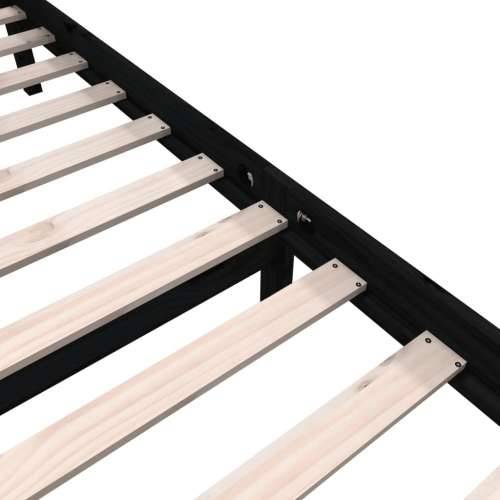 Okvir za krevet od masivne borovine crni 140 x 190 cm - Crna 140 x 190 cm Cijena