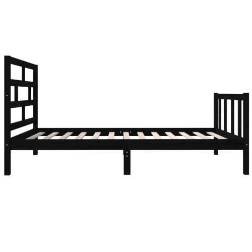 Okvir za krevet od masivne borovine crni 100 x 200 cm - Crna 100 x 200 cm Cijena