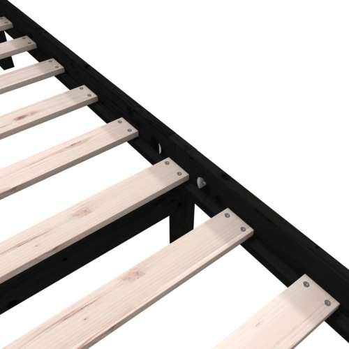 Okvir za krevet od masivne borovine crni 100 x 200 cm - Crna 100 x 200 cm Cijena