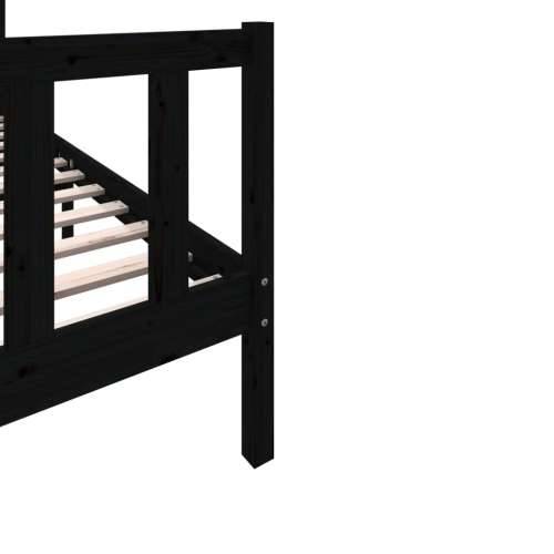 Okvir za krevet od masivne borovine crni 100 x 200 cm - Crna 100 x 200 cm Cijena